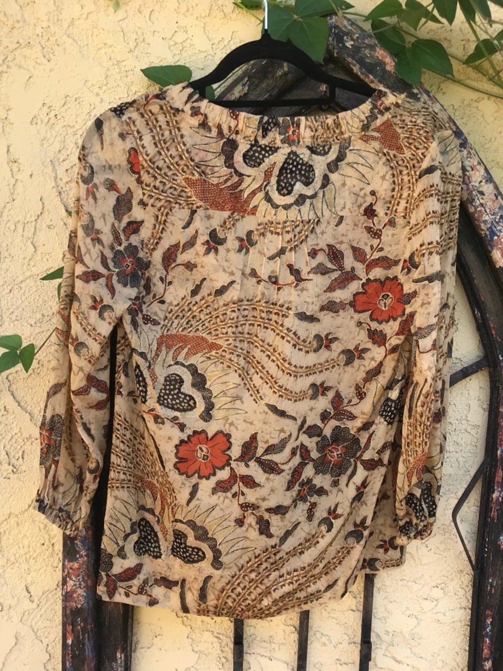 DIANE von FURSTENBERG “Loucetta” Silk Blend Popover Blouse Chinoiserie Size 2 XS - Picture 5 of 9